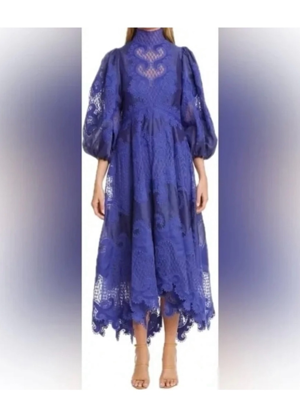 Zimmermann Violet Lace High-Low Maxi Dress - Picture 2 of 6